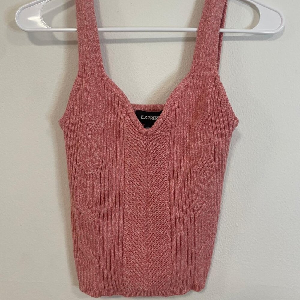 Express Knit Set – Pink Top & Skirt, XS